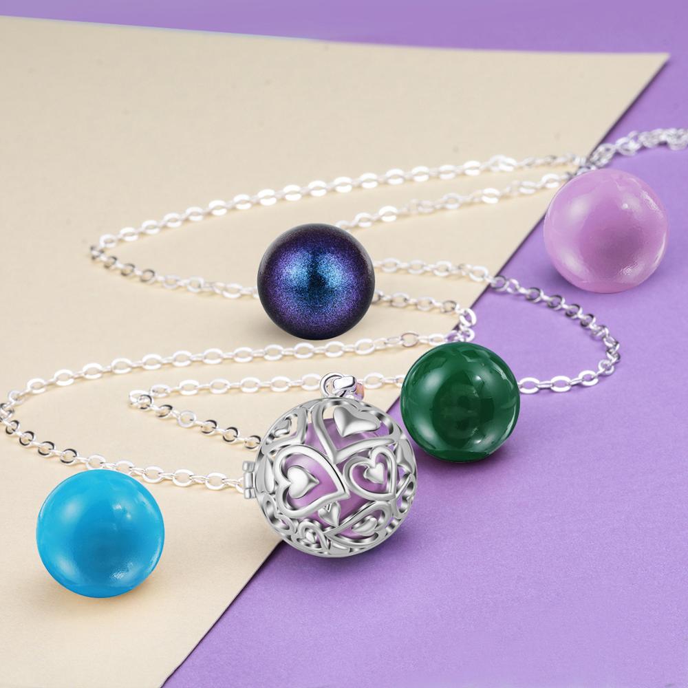 Eudora 20mm Harmony Ball Penda - Heart Locket Necklace Photo ulasan dan harga