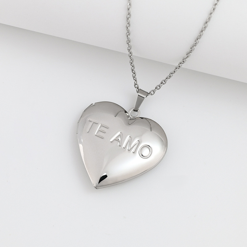 Stainless Steel Heart Locket N - Heart Locket Necklace Photo ulasan dan harga