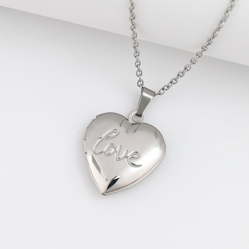 Stainless Steel Heart Locket N - Heart Locket Necklace Photo ulasan dan harga
