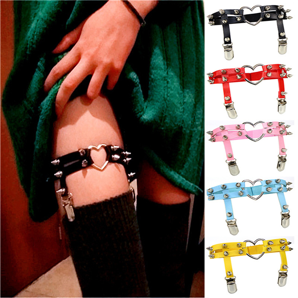 1Pcs Women Punk Goth Heart PU  - Body Jewelry ulasan dan harga