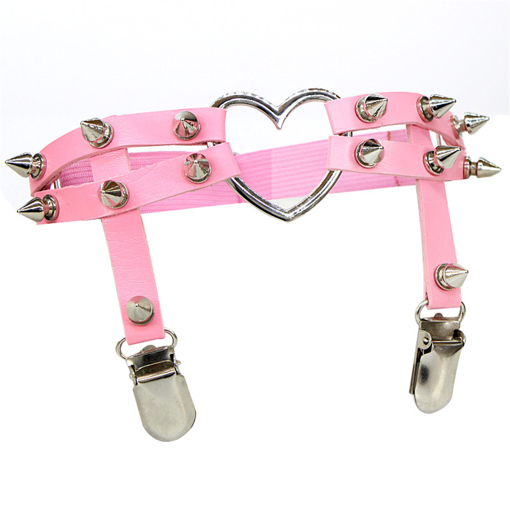 1Pcs Women Punk Goth Heart PU  - Body Jewelry ulasan dan harga