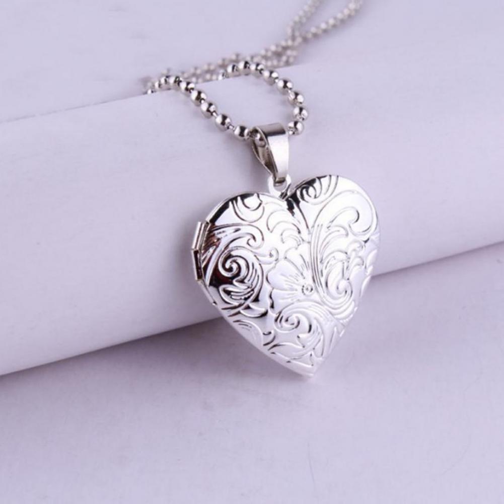 Photo Necklace Openable Photo  - Heart Locket Necklace Photo ulasan dan harga