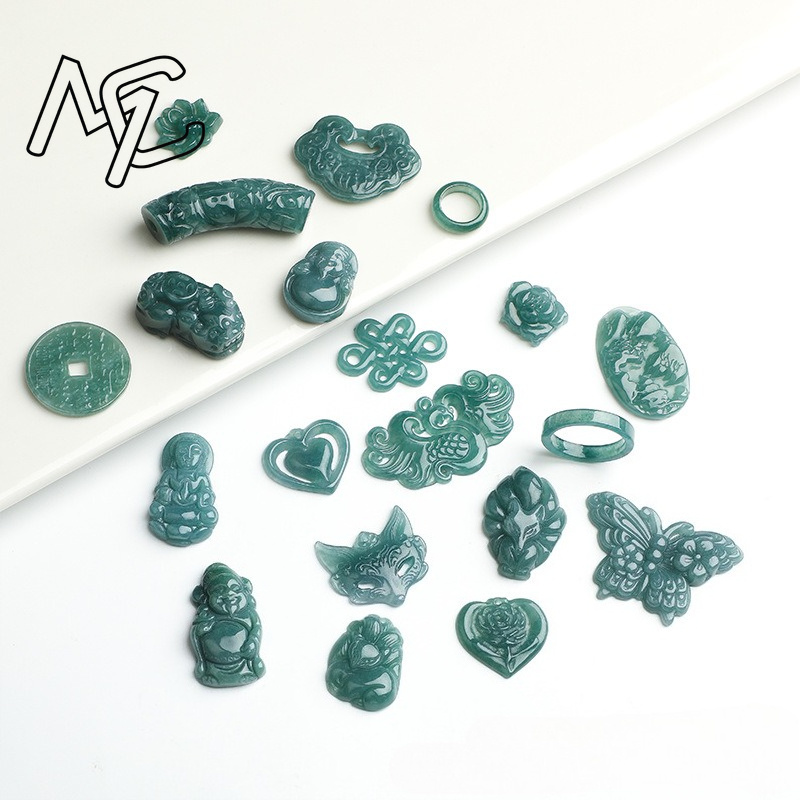 2PC Natural Blue Water Jadeite - Bracelets ulasan dan harga