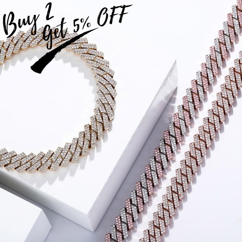 TOPGRILLZ 12mm/14mm Iced Micro - Cuban Link Chain 12Mm ulasan dan harga