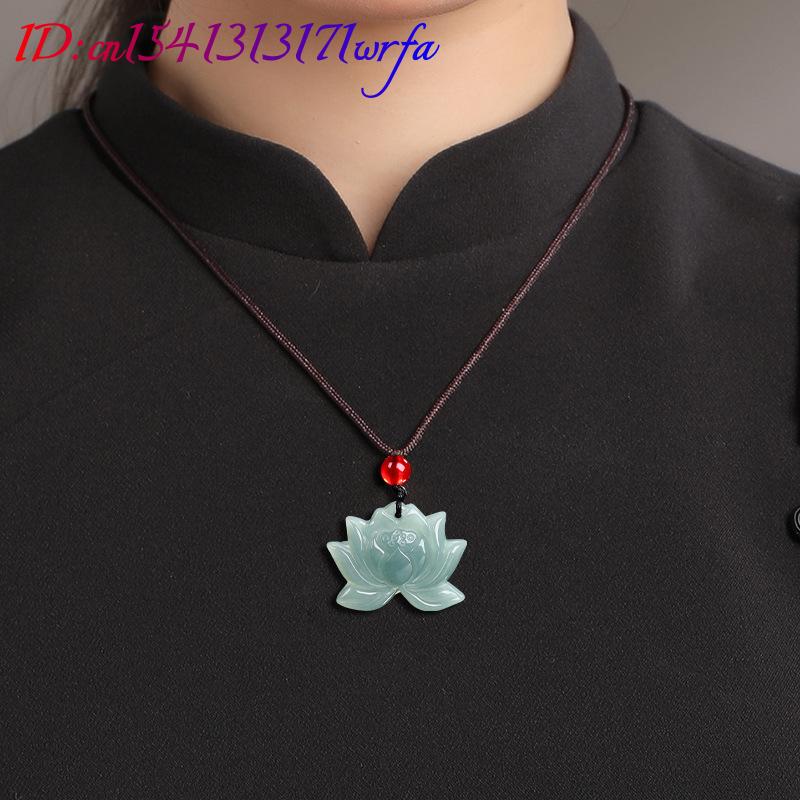 Myanmar Jadeite Lotus Pendant  - Necklaces ulasan dan harga