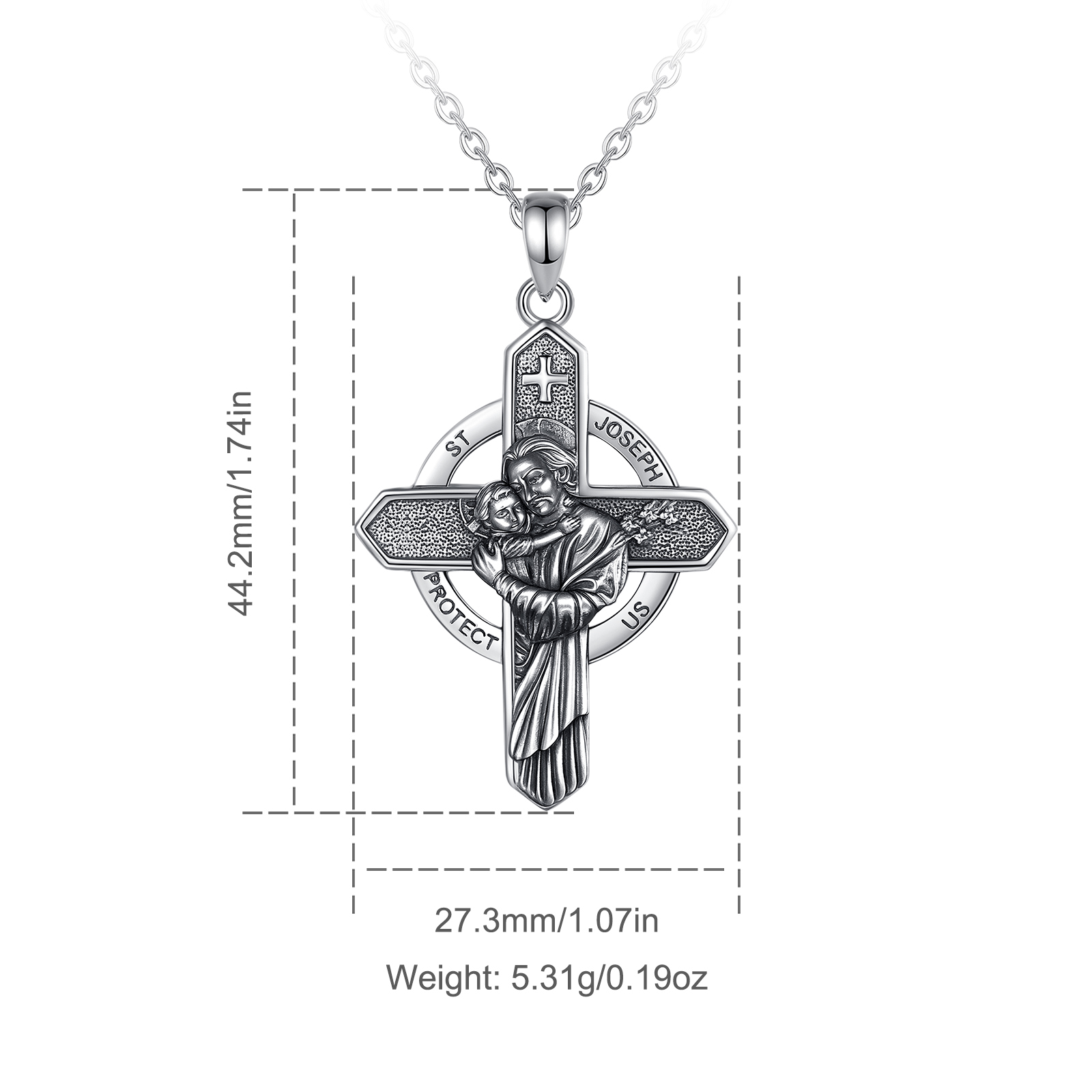 Eudora 925 Sterling Silver Sai - 925 Sterling Silver Chain Necklace Men ulasan dan harga